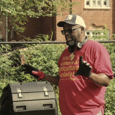 a man holding a suitcase